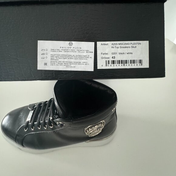 Philipp Plein Hi-Top Sneakers The $kull TM, Size 43 - Picture 13 of 17